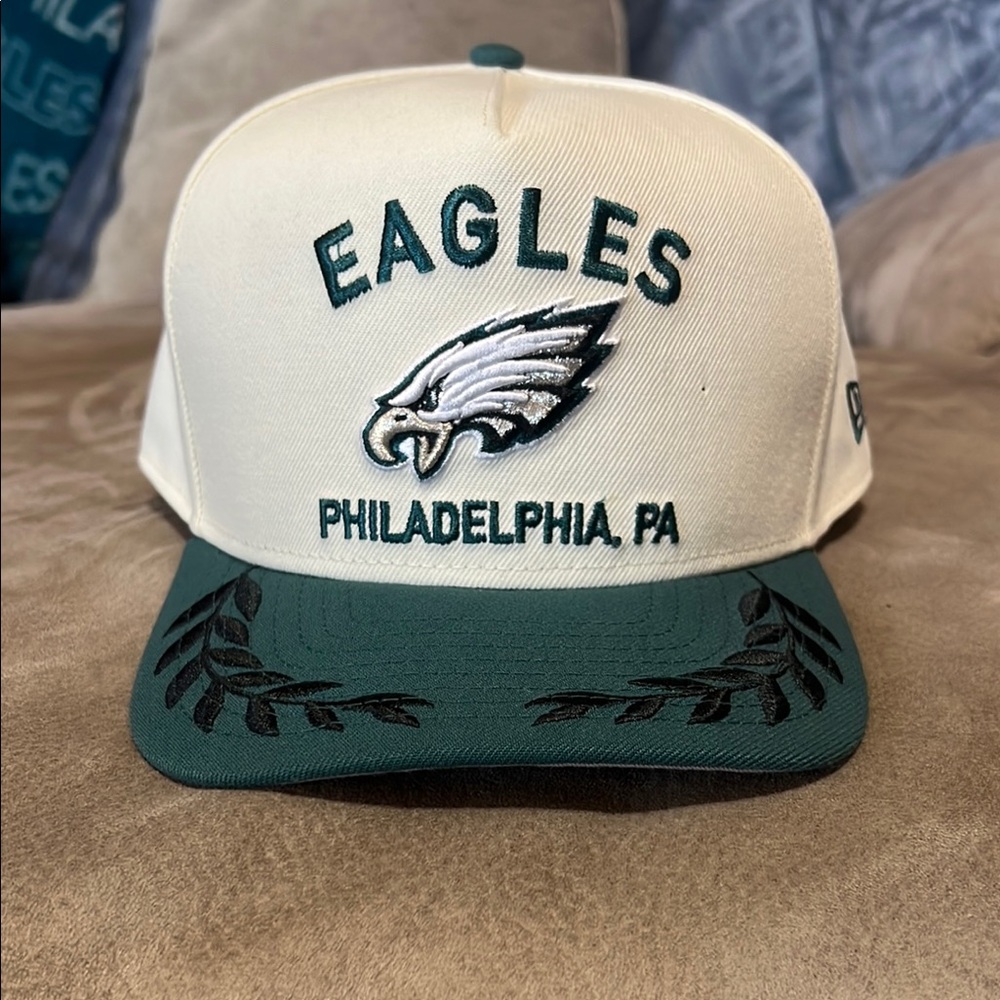 Philadelphia Eagles New Era Cream/Midnight Green 2025 NFL Draft